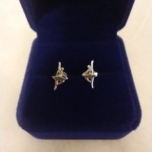 Sterling Silver Ballerina Post Earrings